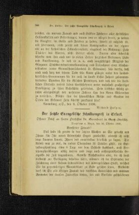 ¬Der¬ sechste Evangelische Schulkongreß in Erfurt : offener Brief an Herrn Professor Dr. Gombert in Groß-Strehlitz