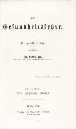 2: Arbeit, Fortpflanzung, Krankheit
