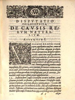Disputatio philosophica de causis rerum naturalium