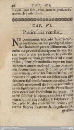 CAP. VI. Particularia ventilat.