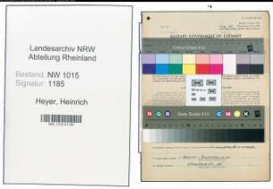 Entnazifizierung Heinrich Heyer , geb. 10.09.1904 (Monteur)