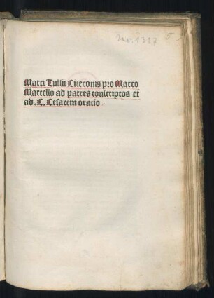 Pro Marcello oratio. Hrsg. Paulus Niavis