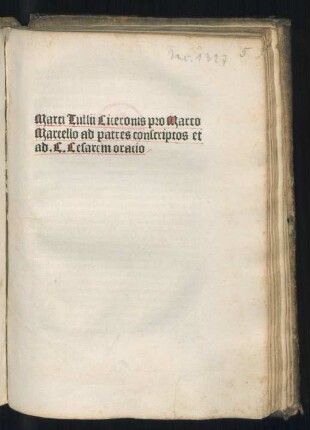 Pro Marcello oratio. Hrsg. Paulus Niavis