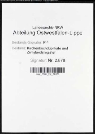Zivilstandsregister der Munizipalität Soest (GHT 1813). (Gemeinde: Munizipalität Kreis Soest)