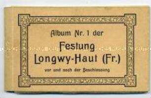 Album mit elf Postkarten von Longwy