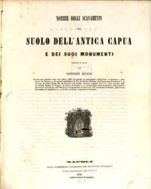 Notizie degli scavamenti del suolo dell'antica Capua e dei suoi monumenti