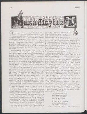 Notas de artes y letras