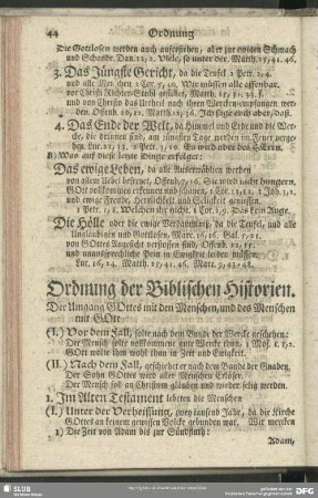 Ordnung der Biblischen Historien