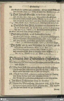 Ordnung der Biblischen Historien