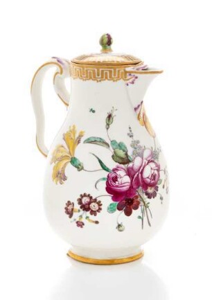 Kaffeekanne mit bunten Blumen