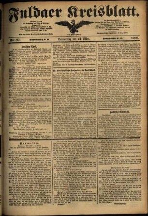 Ausgabe vom Donnerstag, den 22. März 1906.