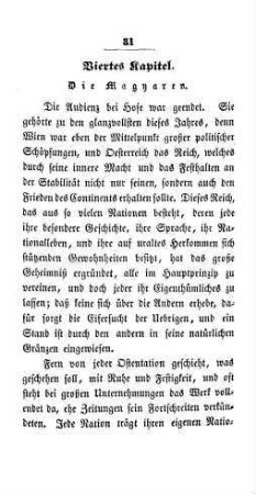 Viertes Kapitel. Die Magyaren.