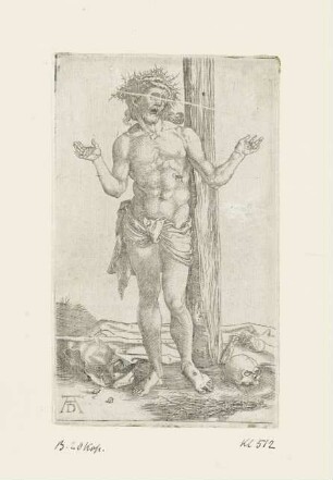 Schmerzensmann mit ausgebreiteten Armen