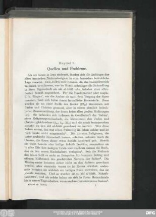 Kapitel 1. Quellen und Probleme.