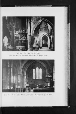 Fig. 10. Der Dom in Münster. Innenansicht des südlichen Seitenschiffes gegen Osten. Fig. 11. Soest. Sta. Maria zur Höhe. Innenansicht gegen Osten.