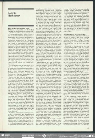 Wem gehören die zwanziger Jahre? : Berichte Nachrichten