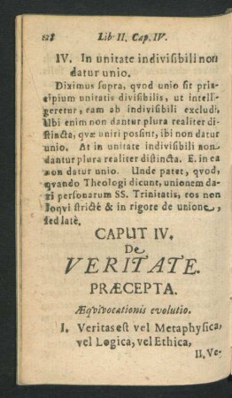 Caput IV. De Veritate.