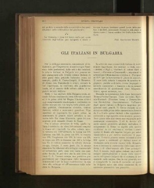 Gli Italiani In Bulgaria.