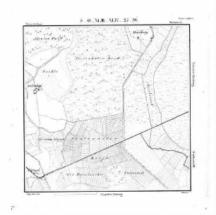 Kartenblatt SO XLIII XLIV 35 36 Stand 1822 ca. (Multiblatt 1:5000)