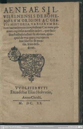 De Bohemorum origine ac gestis historia