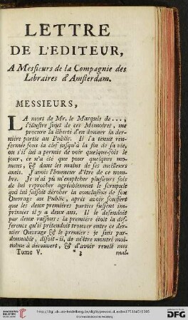 Lettre de l‘editeur