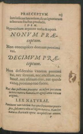 Nonum Praeceptum.