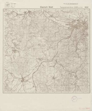 5027 Eisenach-West, Topographische Karte 1:25000 (4 cm - Karte)