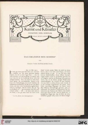 Das Erlebnis des Sehens