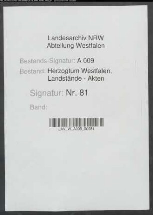 Landtagsproposition (Abschrift)