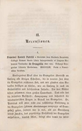 615-630 [Rezension] Francisci Xaveri Patritii de Evangeliis