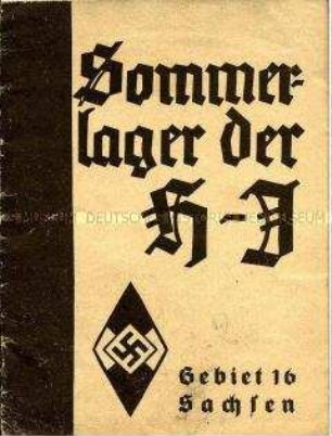 Informationsschrift der Hitler-Jugend zur Durchführung der Sommerlager in Sachsen 1935