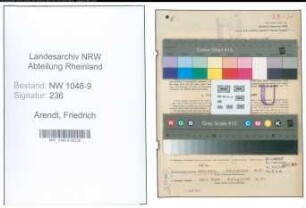 Entnazifizierung Friedrich Arendt , geb. 19.02.1889 (Ingenieur)