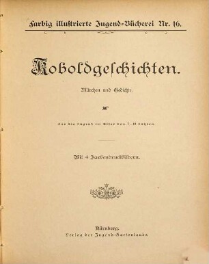 Farbig illustrierte Jugend-Bücherei, 16