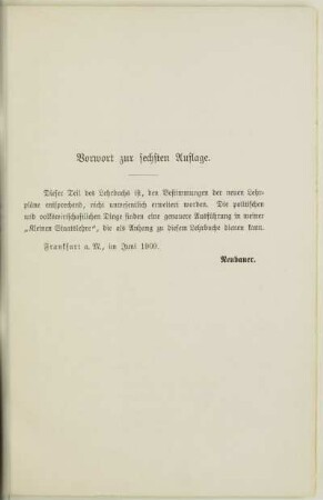 Vorwort zur sechsten Auflage