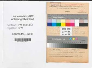 Entnazifizierung Ewald Schroeder, geb. 04.04.1913 (Zollbetriebsassistent)