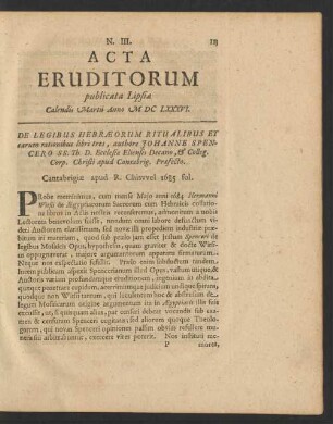 N. III. [...] Calendis Martii Anno M DC LXXXVI.