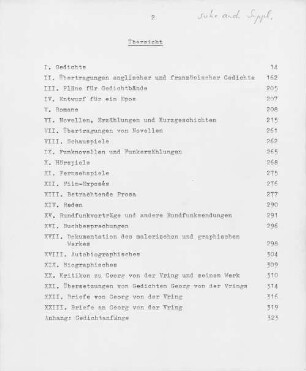 Nachlass von Georg von der Vring (1889 - 1968) - BSB Vringiana. 0, Repertorium des Nachlasses von Georg von der Vring (1889 - 1968) - BSB Vringiana 0