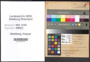 Entnazifizierung Kaspar Mahlberg , geb. 10.10.1889 (Landwirt)