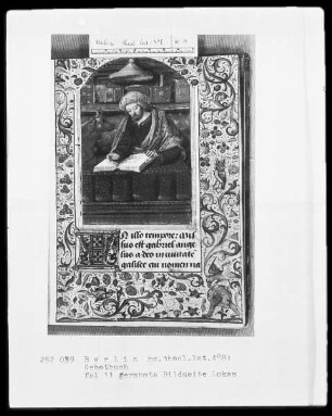 Gebetbuch — Der Evangelist Lukas, Folio 11recto