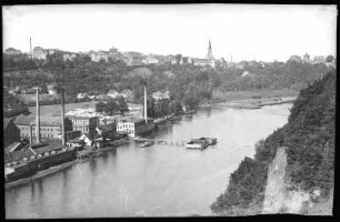 Leisnig. Blick auf Stadt und Mulde