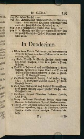 149-165, In Duodecimo