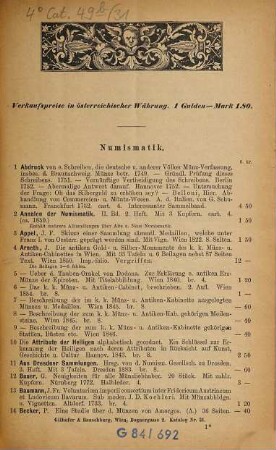 Antiquariats-Kataloge : Katalog ... des Antiquarischen Bücherlagers von Gilhofer & Ranschburg, Buchhandlung und Antiquariat, 31