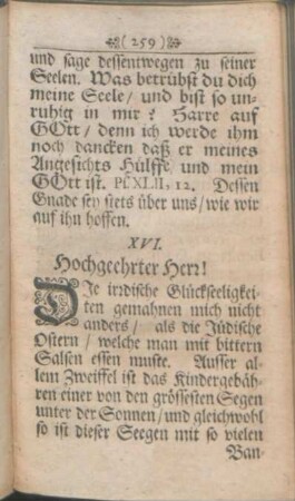 XVI. Hochgeehrter Herr!