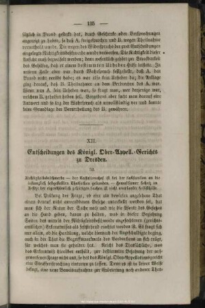 XII. Entscheidungen des Königl. Ober-Appell.-Gerichts zu Dresden