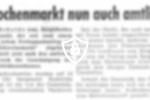 Wochenmarkt nun auch amtlich