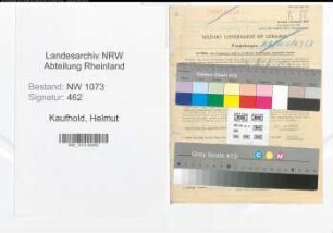 Entnazifizierung Helmut Kaufhold , geb. 22.05.1903 (Magistratsrat)