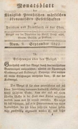 Num. 9. September 1822.