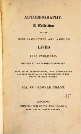 Memoires of the life and writings of Edward Gibbon, esq., 2 (1827)
