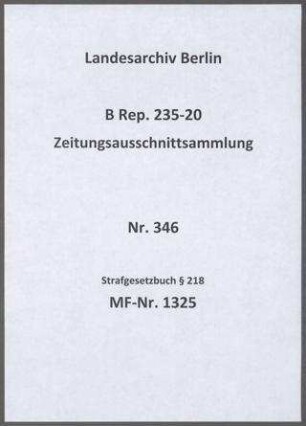 Strafgesetzbuch § 218
