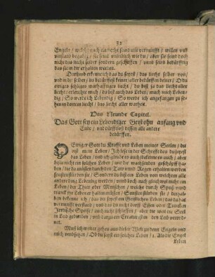 Das Neunde Capitel.